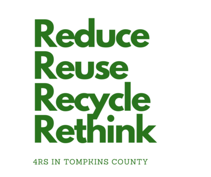 4Rs in Tompkins County sign with text